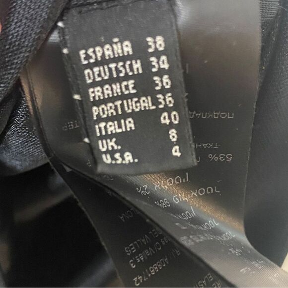 Y2K VINTAGE Bodycon Tank Dress Black Gold Metallic Sleek Womens 4 Cyberpunk Goth - Picture 8 of 8